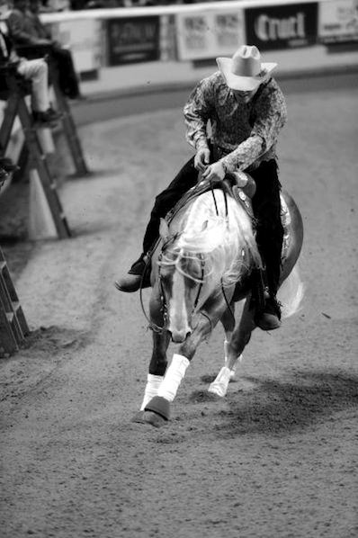 Arno Honstetter demonstrates how to circle a reining horse